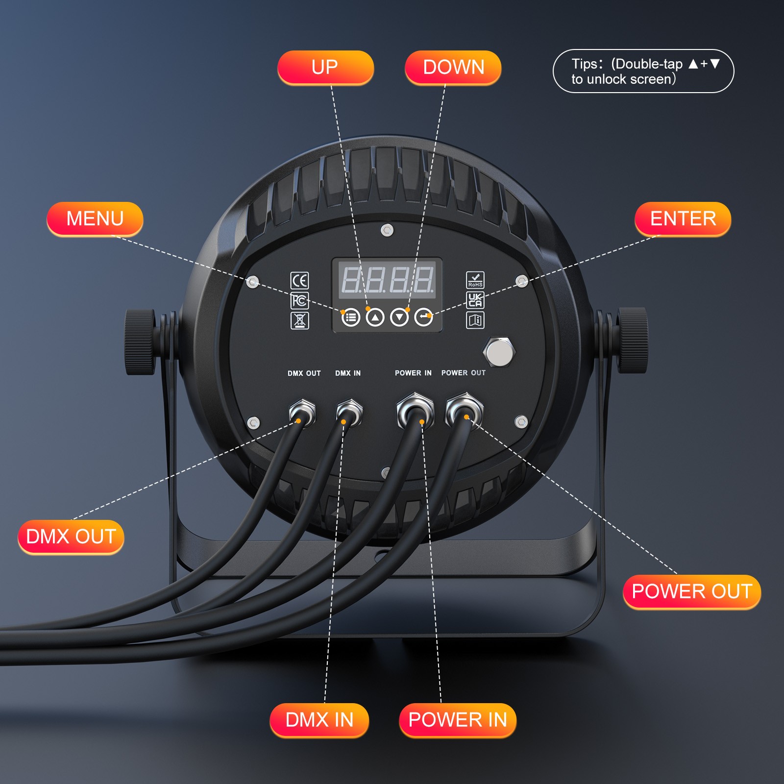 15Wx20 LED Par Light IP65 DMX512 Sound Control Indoor Outdoor Stage Lighting