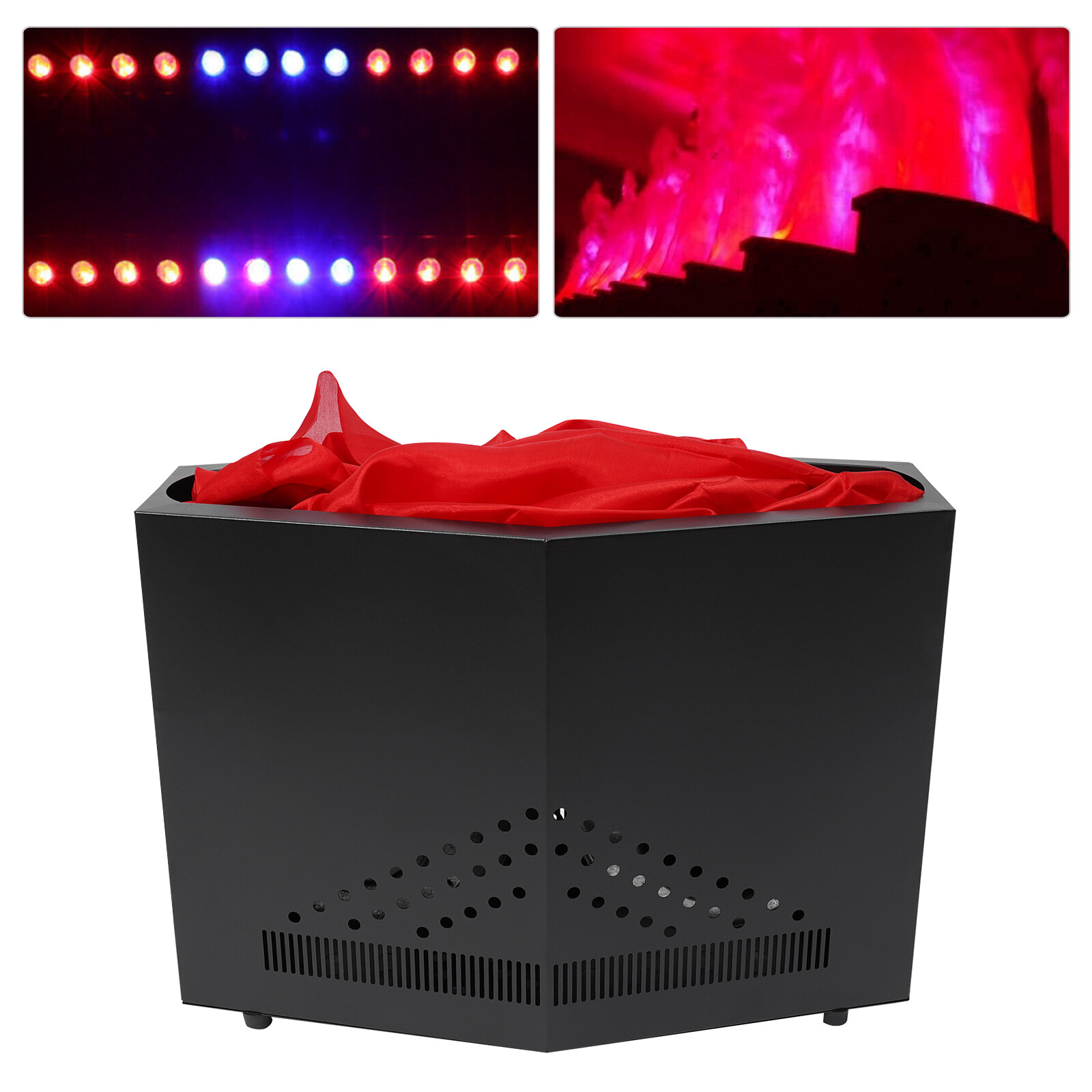 36 LED Stage Atmosphere Effect Fake Fire Flame Machine Flame Fire Light Machine~
