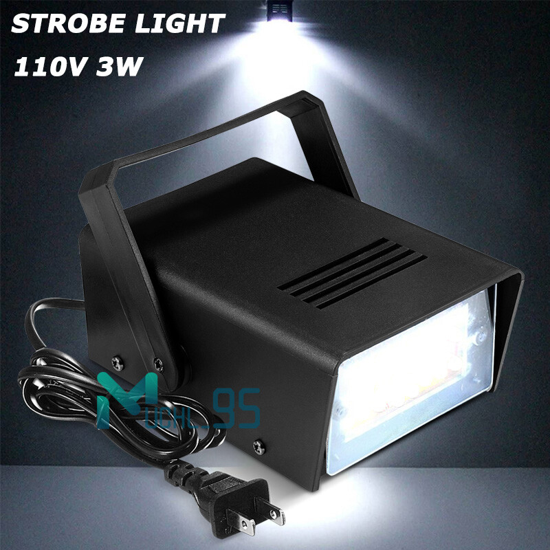 110V luces led para fiestas de discoteca Luces estroboscópicas de DJ Luz blanca