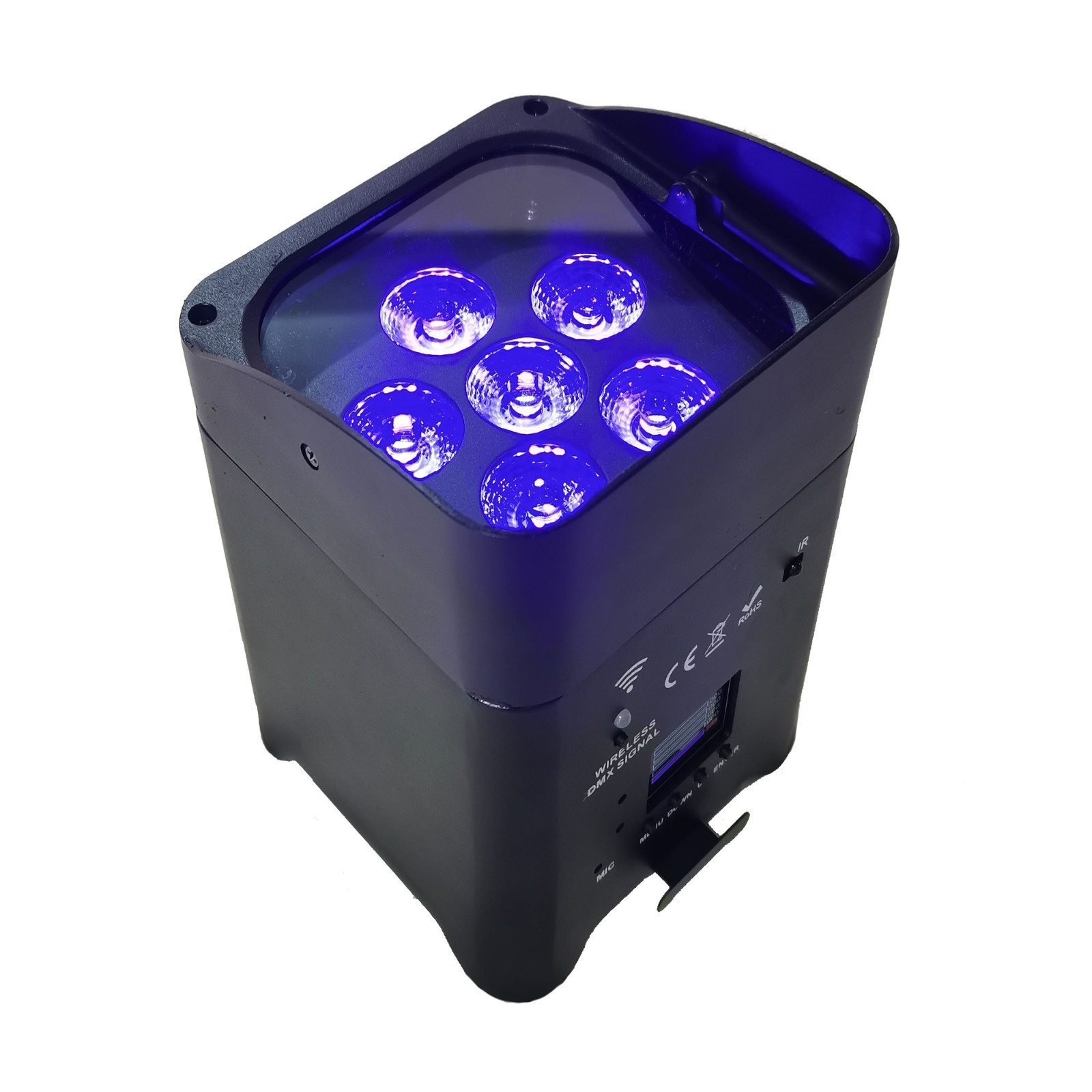 6x18W RGBWAUV 6 in 1 Wireless DMX Battery Power Wifi Led Par Light 1pc Pack
