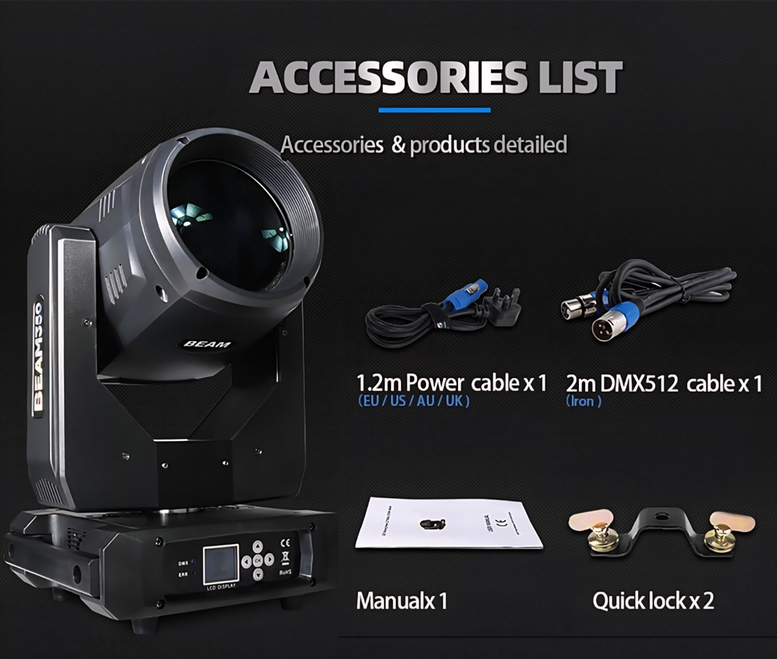 SHEHDS Moving Head Stage Lights 350W 17R Blub 13 Gobos 14 Colors B/Frost/Rainbow