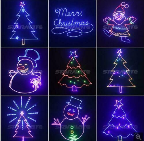 TOP DMX Full Color 3D Animation RGB 500mW Laser Beam DJ Christmas Stage Light KK