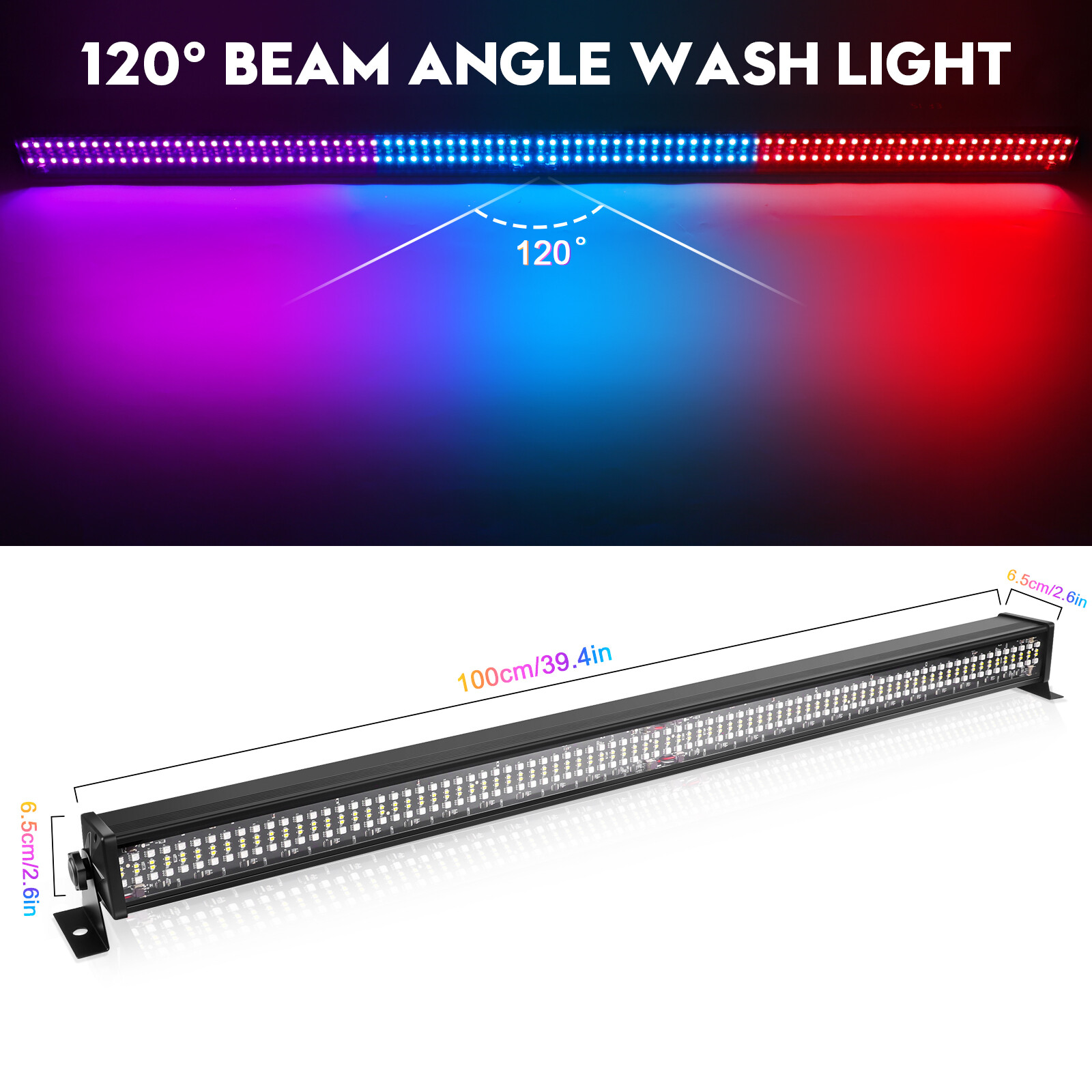 10PCS RGB Wall Wash Light Bar 336LED DMX Party Disco Stage DJ Beam Light Show US