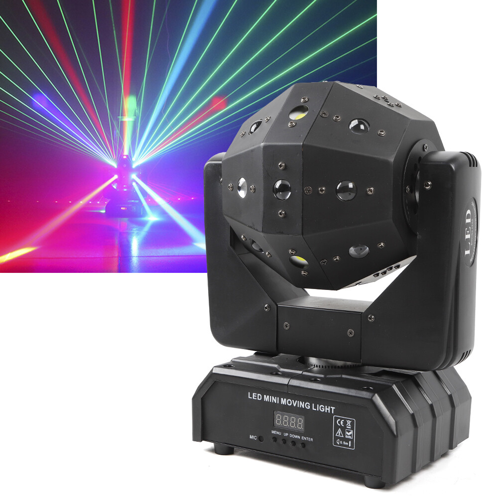 RGBW LED Laser Moving Head Stage Light DMX DJ Disco Party Effect Lighting USA