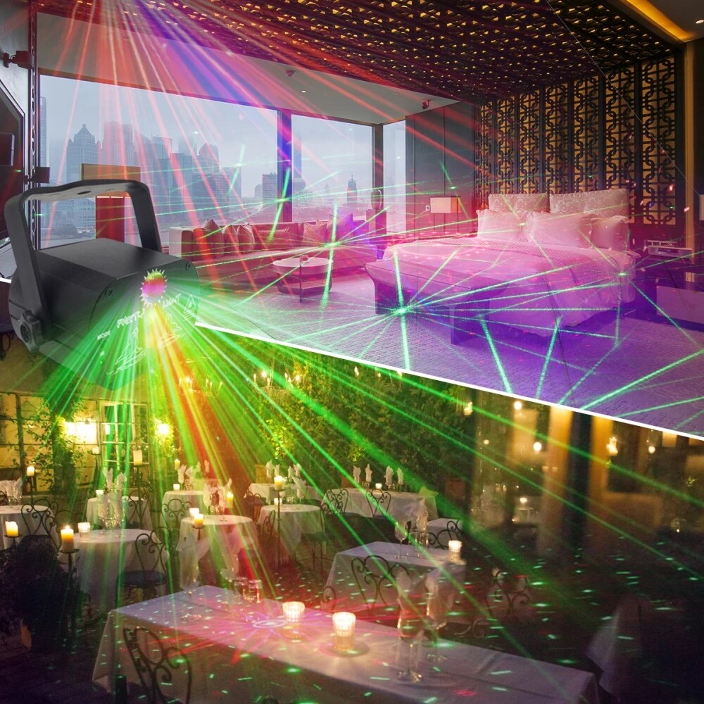 U’King Pattern LED RGB Projector DJ Stage Light DJ Disco KTV Home Party Lighting