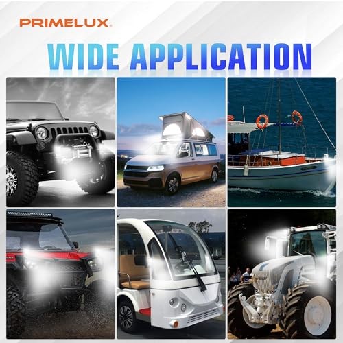 4.3 Inch 192W 12600lm LED Tractor Work Lights, 2PCS IP68 Waterproof 4.3″/192W