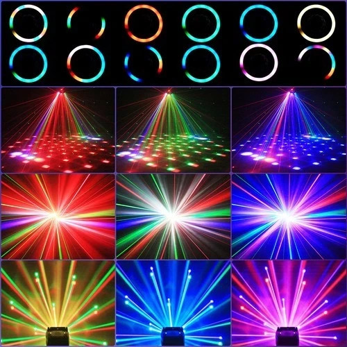 2PCS Two-Armed Moving Head Lights with RGBW 4-in-1 Stage and Remote for DJ Party