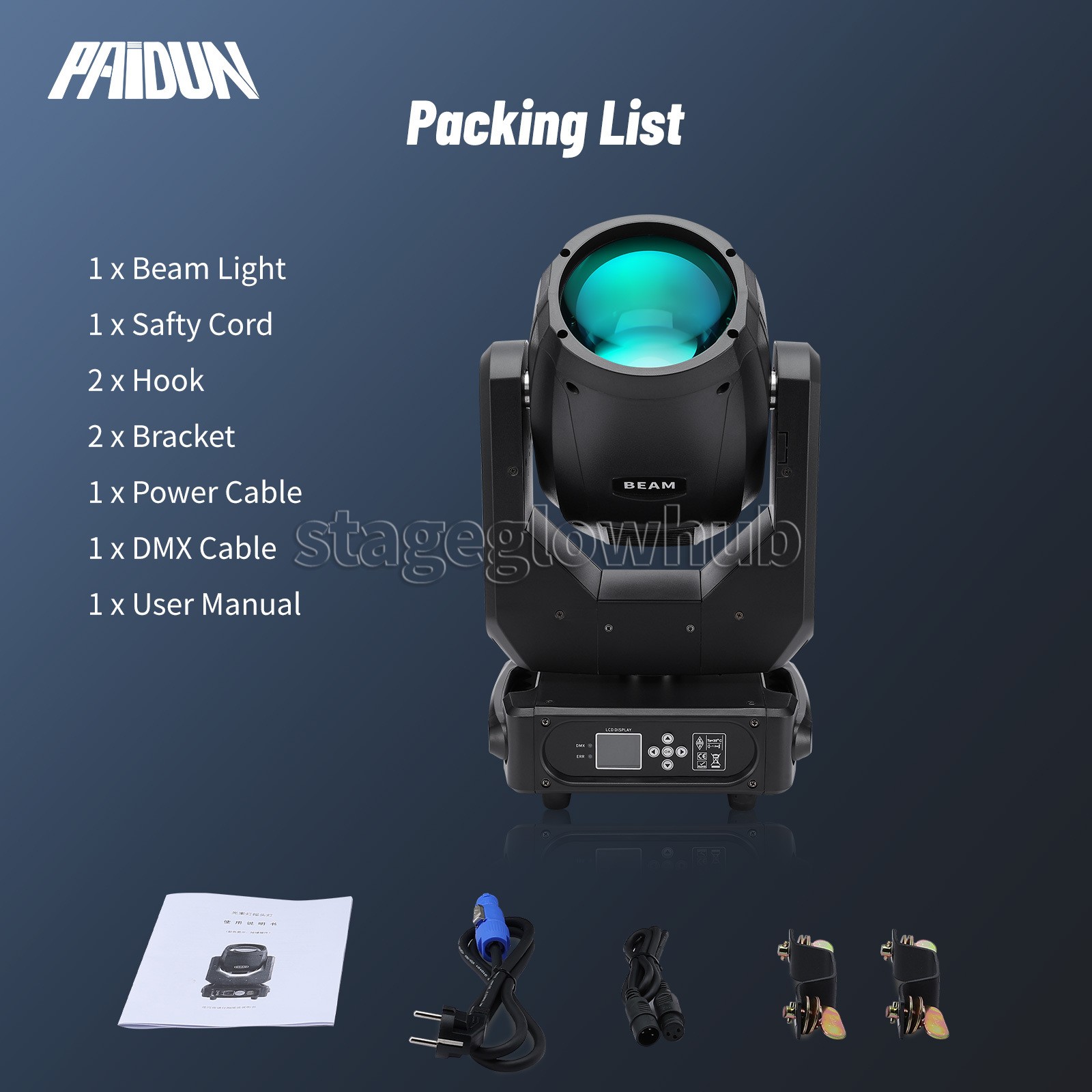 PAIDUN 10R 260W Sharpy Beam Moving Head Spot Light Wedding Event Show Disco Bar