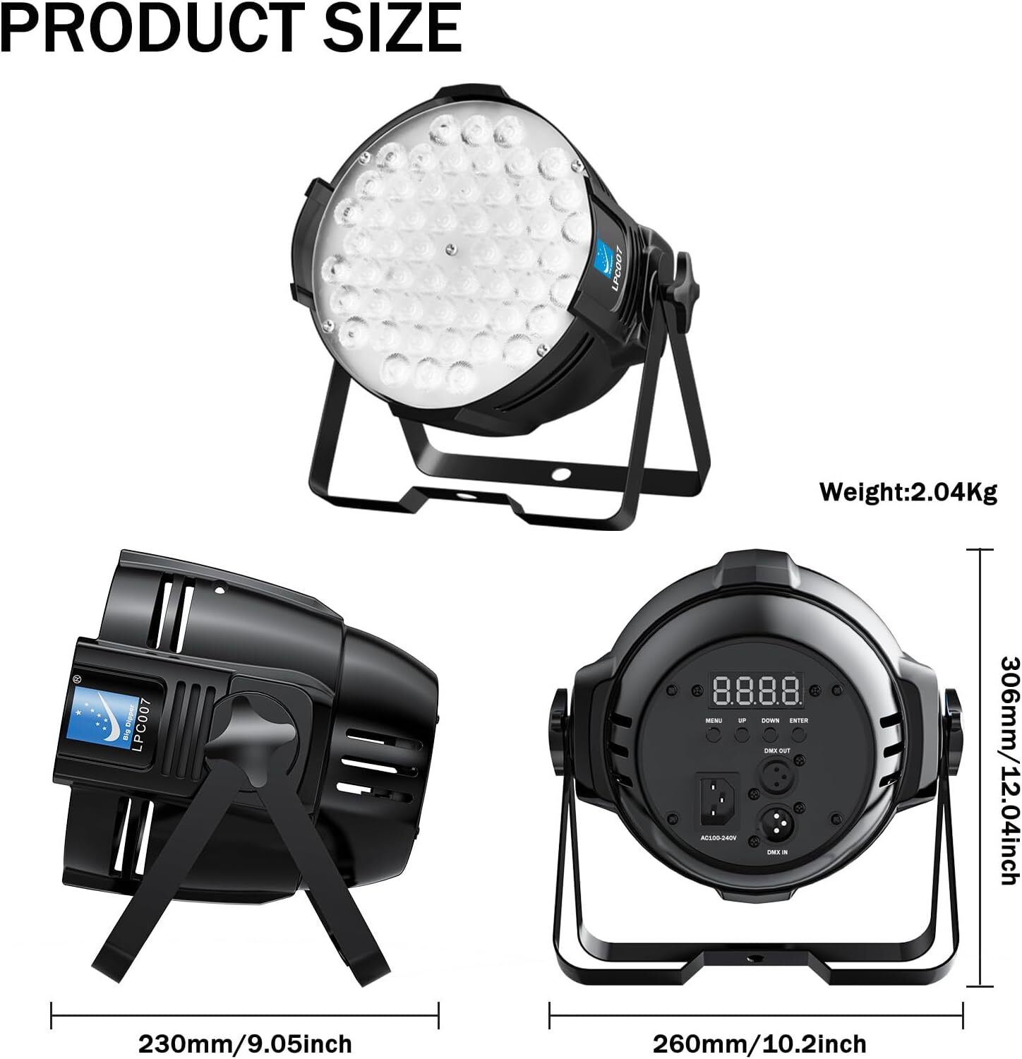 Big Dipper DJ Stage Lights Sound Activated DMX Multi-Color 54x3W RGB LED Par …