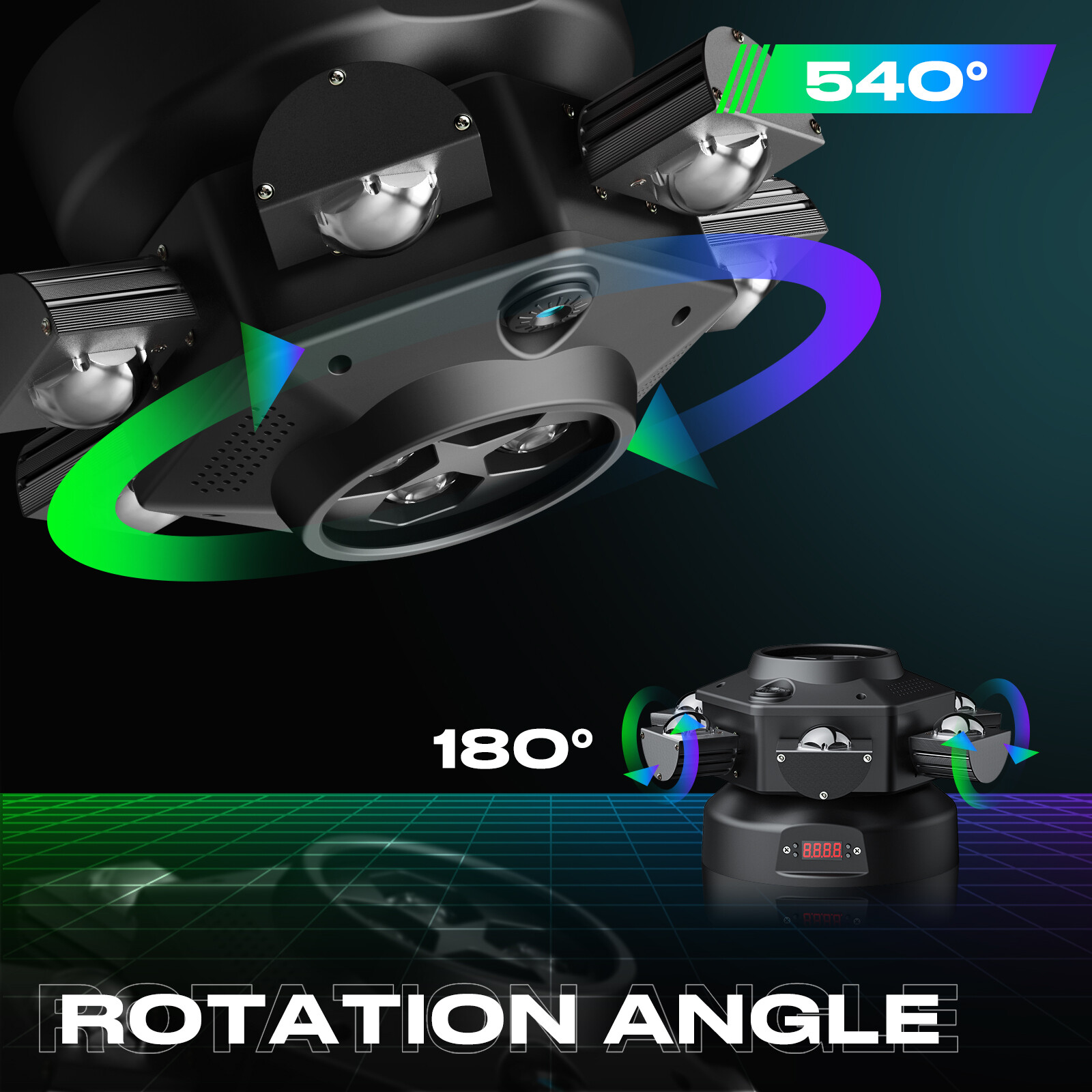 150W LED Laser Moving Head Stage Light Dimming DMX RGBW DJ Disco Bar Band KTV US