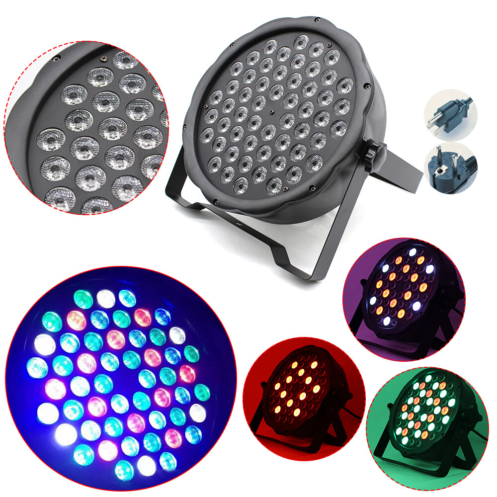 3 in 1 DJ Disco Slim Par Light 54 LED RGBW DMX Stage Lamp Bar Party Club Show