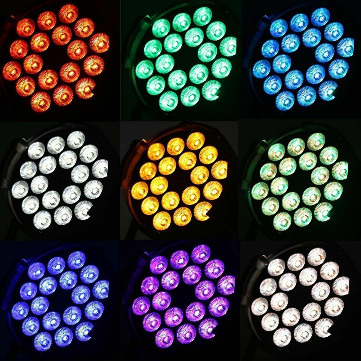 10PCS Par Stage Light 270W RGBW 18 LED Strobe Beam DMX512 DJ Disco Party Show