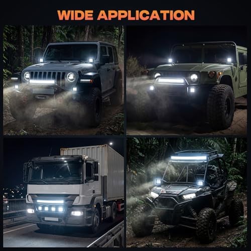 LED Light Bar Kits for Truck – 22 Inch 4 Inch Led Pod Lights 390W Led Light Bar
