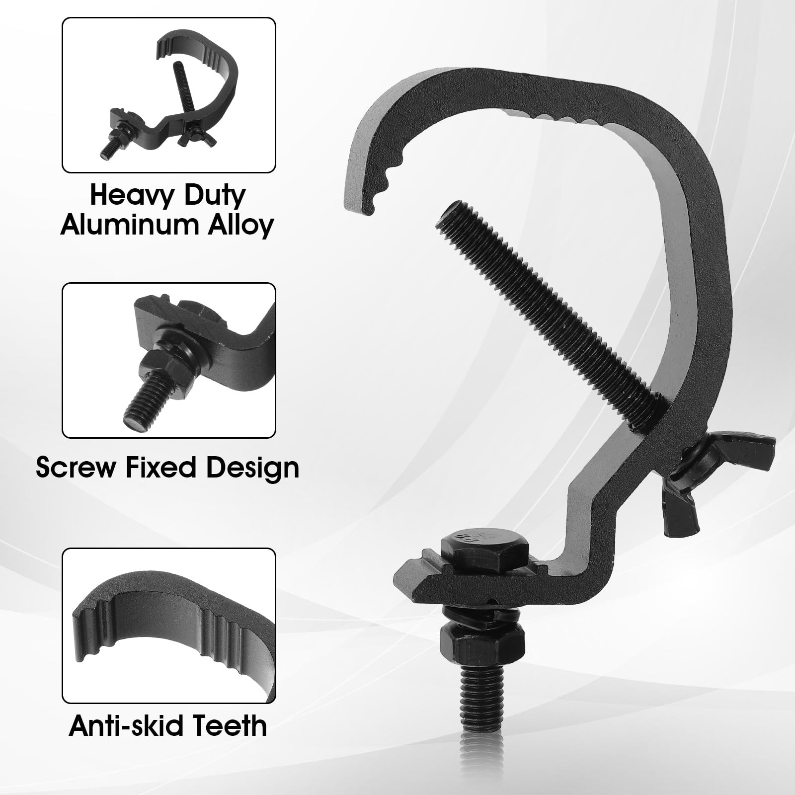 10 Pack Aluminum Alloy Stage Light Clamp Hooks Heavy Duty Truss C Clamps with…