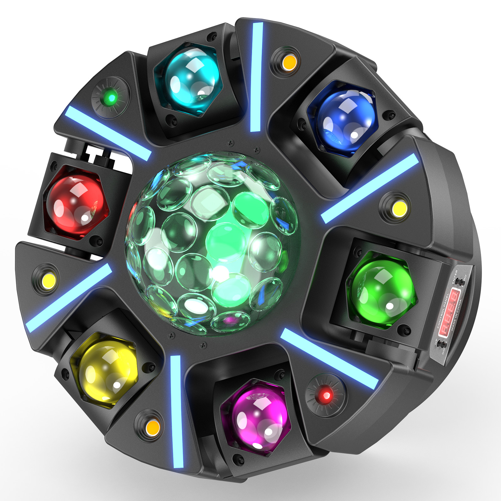 6 Arms 200W RGBW DJ Stage Light Magic Ball Laser Beam DMX512 Sound Active Bar