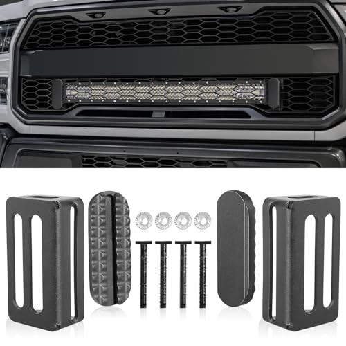 6-30 Inch Single/Double Row LED Light Bar Front Hidden Behind Grilla brackets