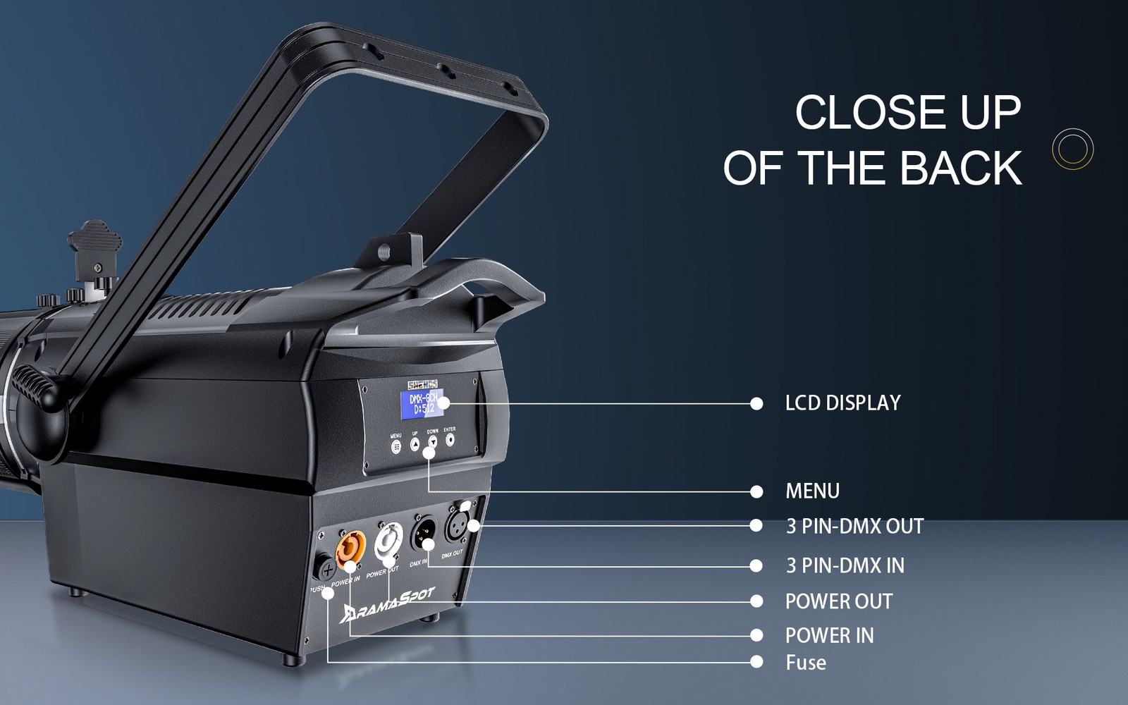 SHEHDS Upgrade 350W RGBWAUV LEKO Profile Zoom Spotlight Optical LED Theater Show
