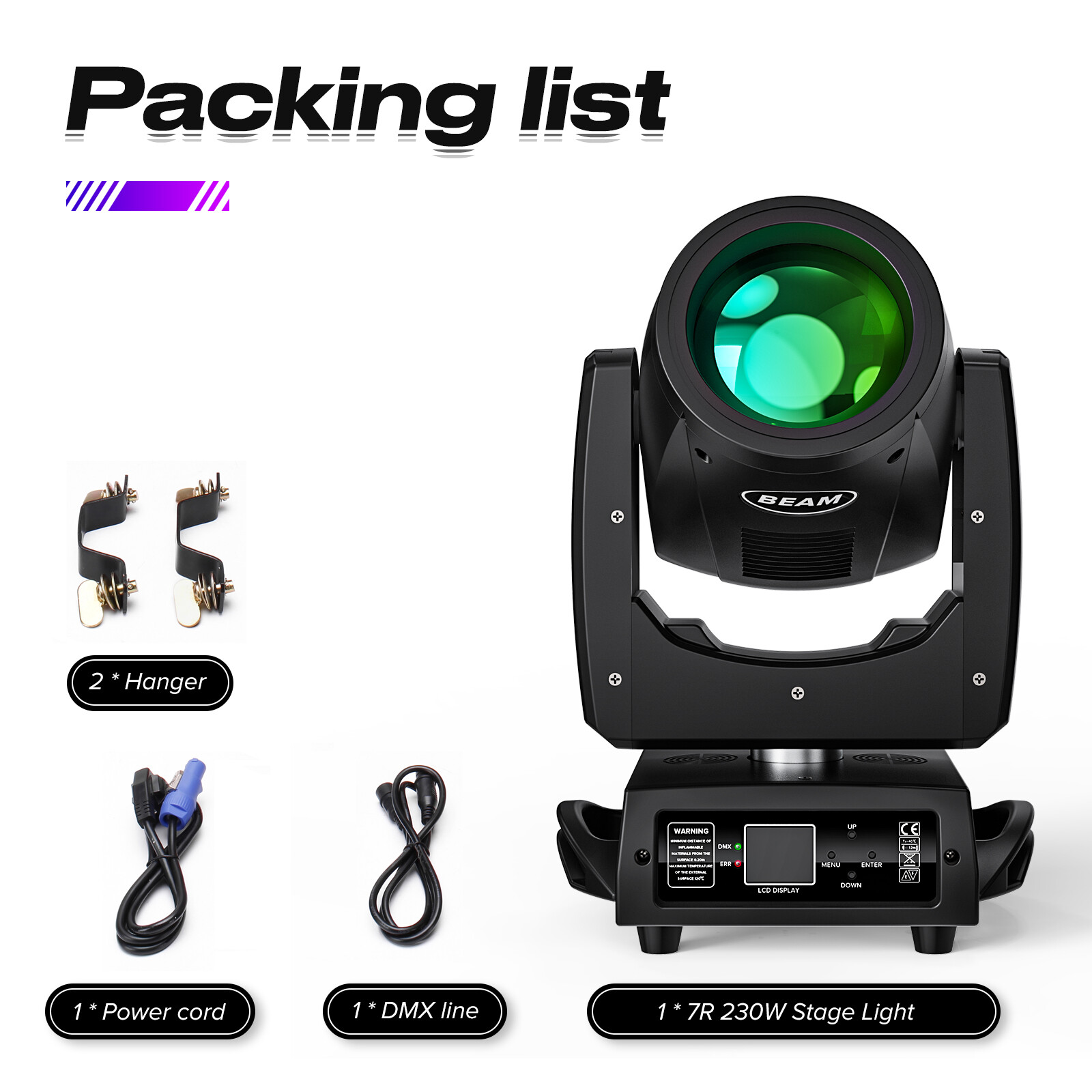 230W LED Moving Head Light RGBW Gobo Beam Stage DJ Disco Bar DMX Spot Lighting