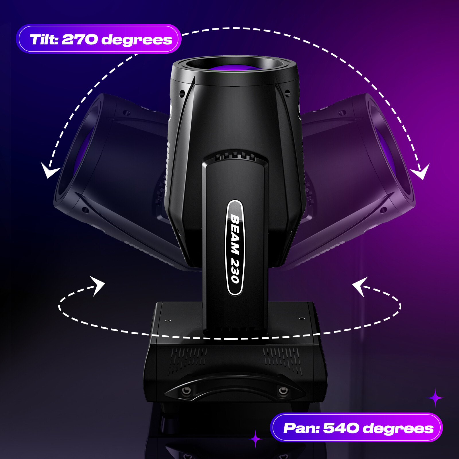 230W LED Moving Head Light RGBW Gobo Beam Stage DJ Disco Bar DMX Spot Lighting