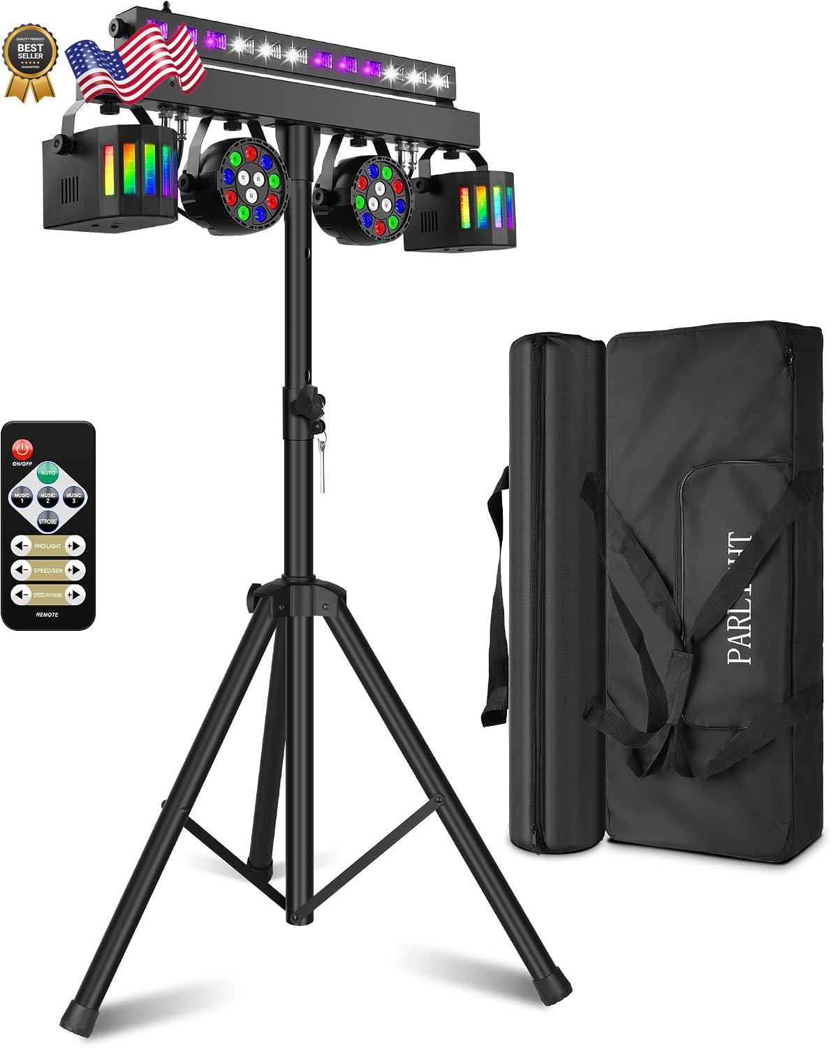 DJ Lights with Stand for Party All-In-One LED Stage Lighting System for Weddings