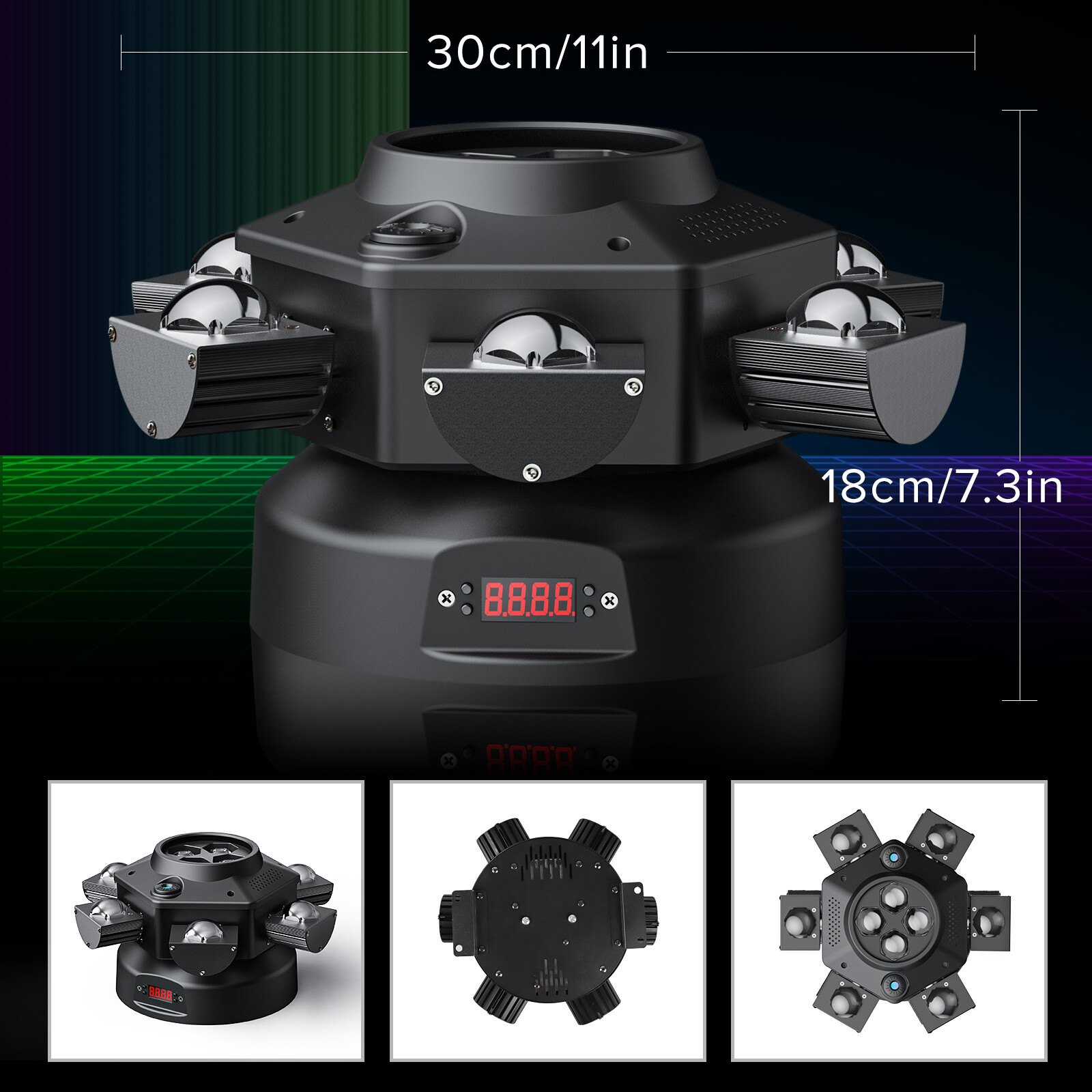 150W 10LED Moving Head Light RGBW Stage Light DMX DJ Disco Bar Band KTV Wedding