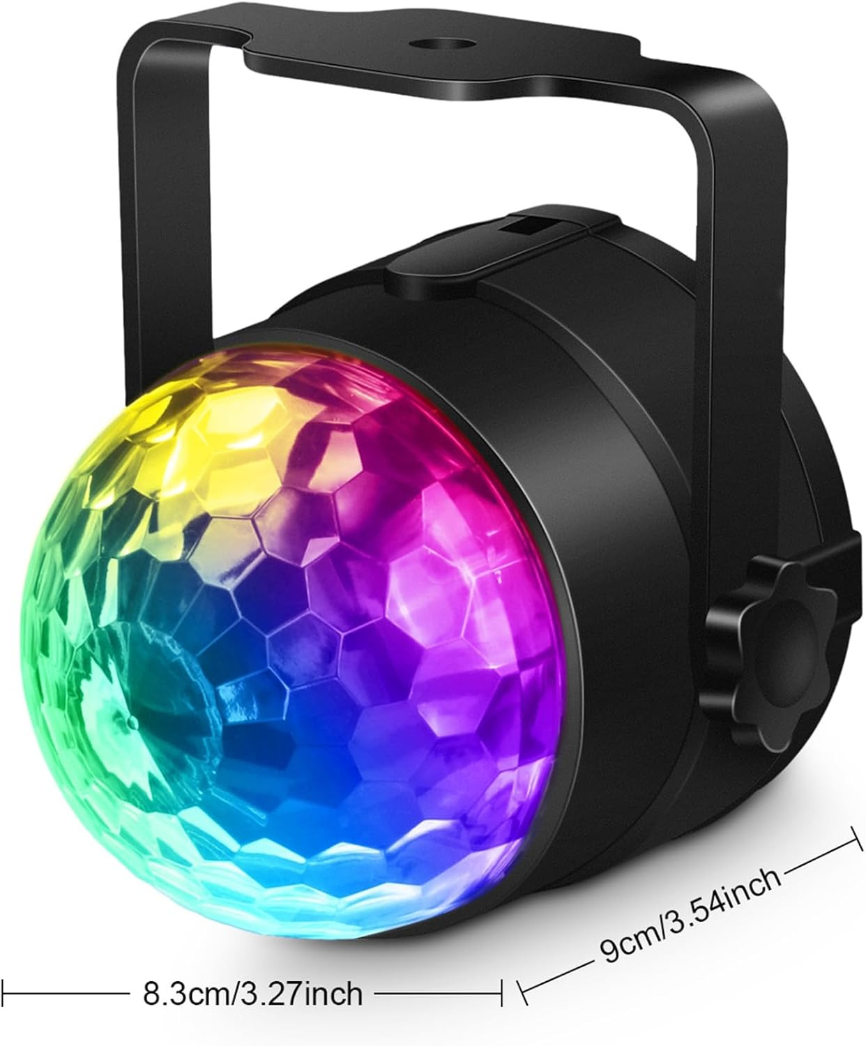 2-Pack Sound Activated Party Lights with Remote Control, Disco Ball Light, DJ St