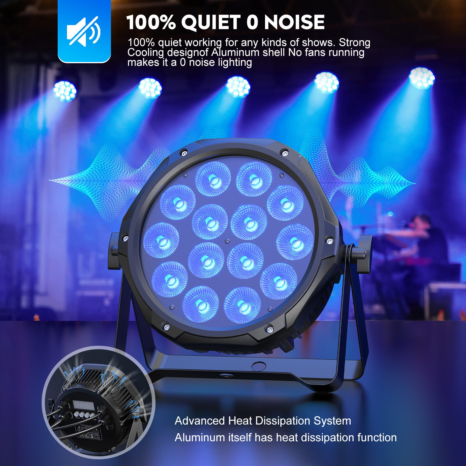 8PCS Outdoor Waterproof 210W RGBW LED Par Light DMX Stage DJ Wedding wash Lights