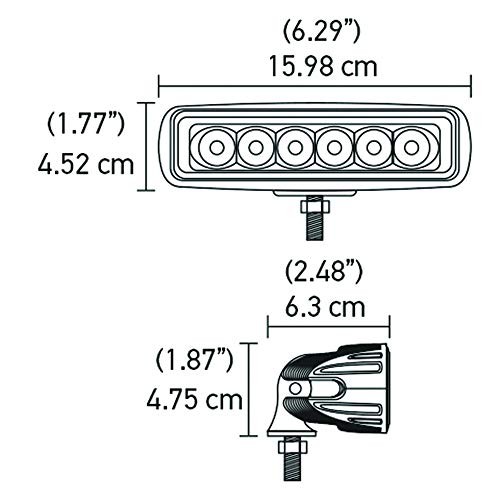 357203001 ValueFit Mini Light Bar (6 LED, Flood Beam)