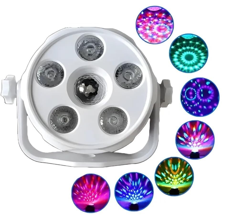 Par Light 6 LED RGB Multi Color Reflection Multi Color Mixing Light Portable USB