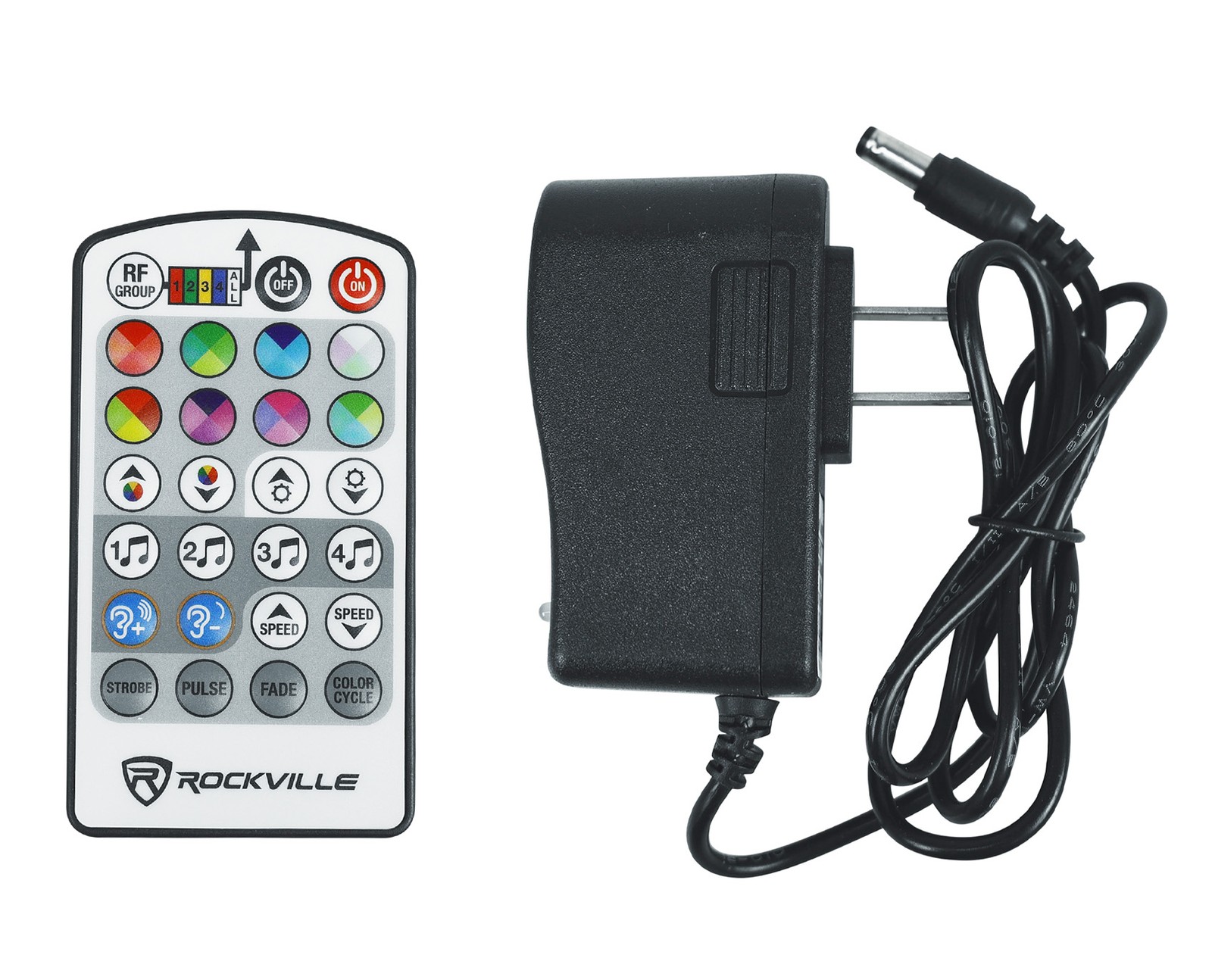 Rockville MINI HALO BLACK DJ Wall Wash Light Effect, Battery, Wireless DMX, RF