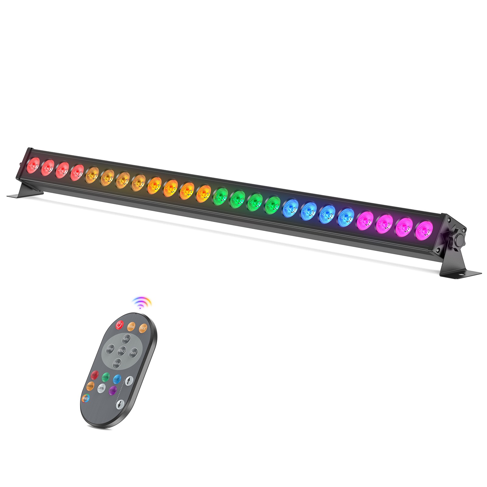 24 LED RGB Wall Wash Light Bar DMX Stage DJ Disco Party Club Lights With Remote