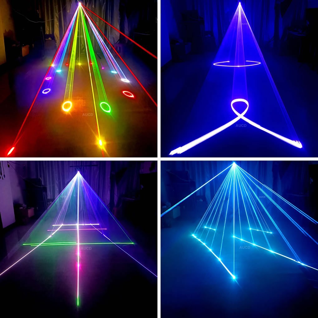6PCS 5W iOS Android RGB Animation DMX iLDA Projector Laser Lights DJ Party Stage