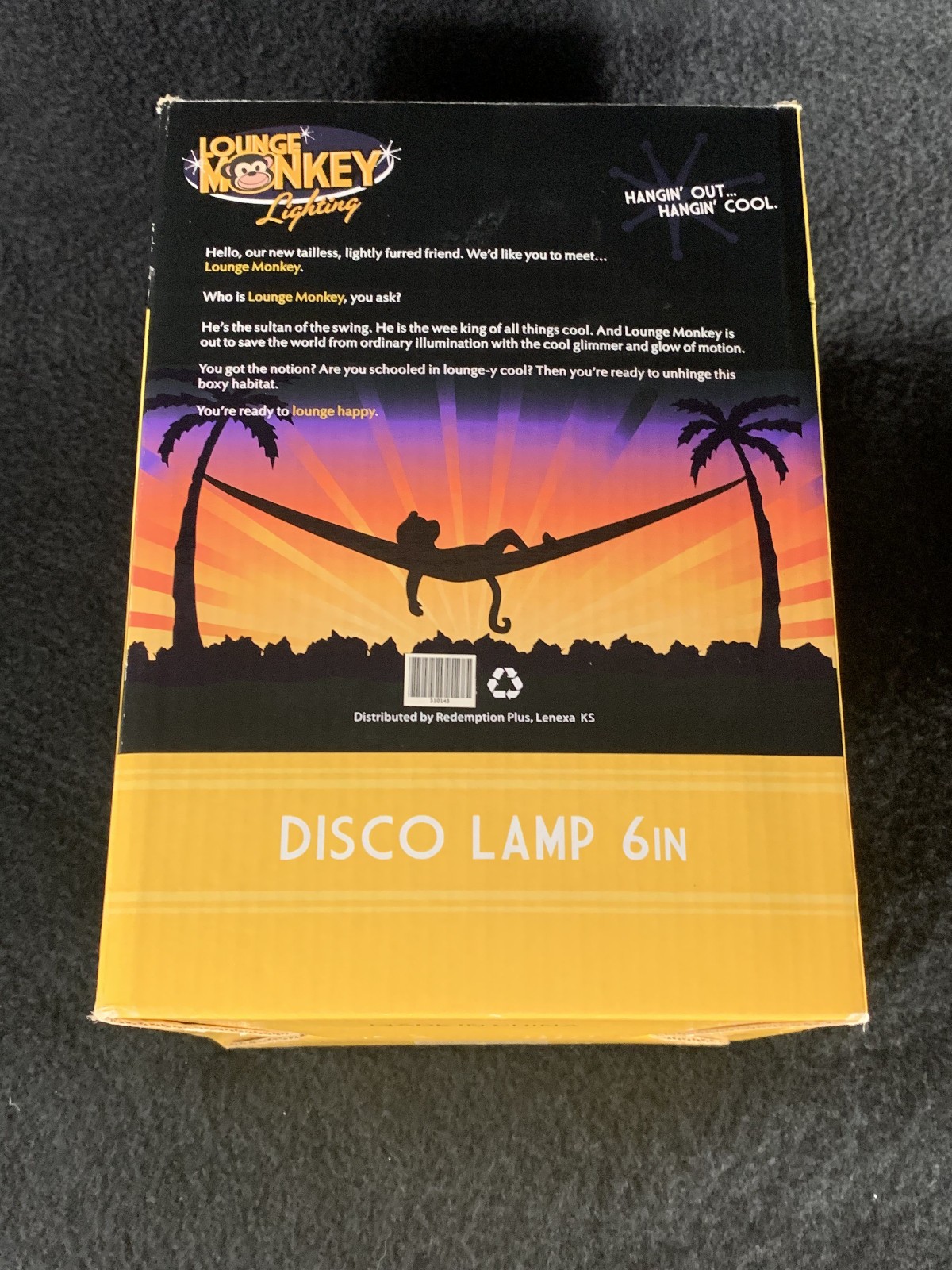 Lounge Monkey Rotating Y2K Large 6 Inch Disco Light Multi-Color Party Lamp