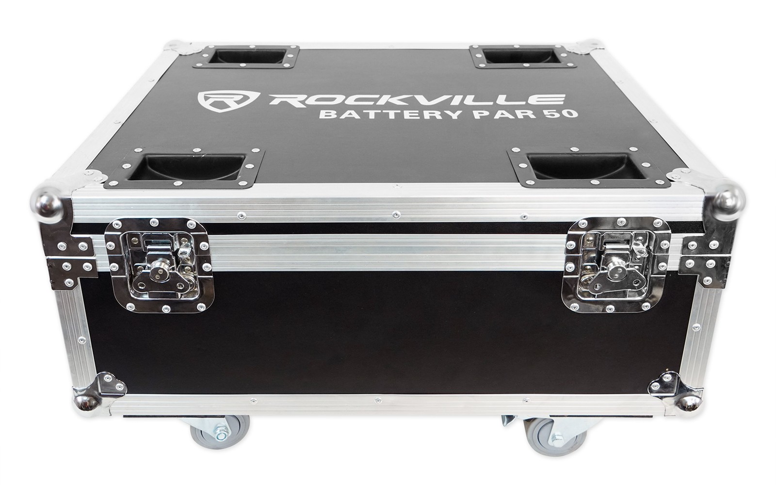 Rockville BATTERY PAR PACK 50 WHITE (10) Rechargeable Wash Lights+Charging Case