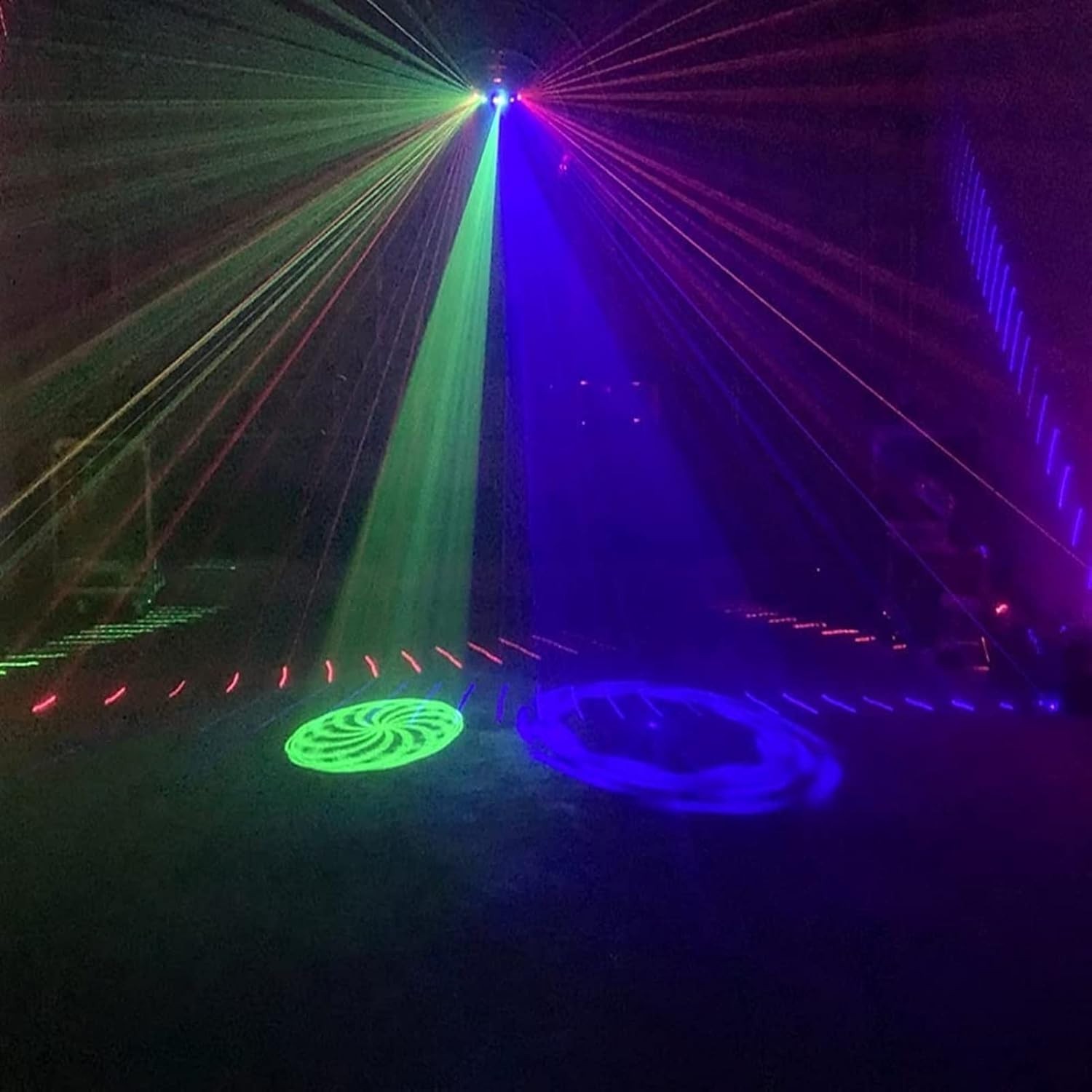 6 Laser LED RGB Stage Lights Sound Activated Laser Beam Light DMX 512 KTV Disco
