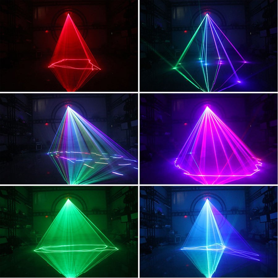 RGB Laser Beam Projector Light Scanner 500mw DJ Disco Stage Strobe Effect Lazer