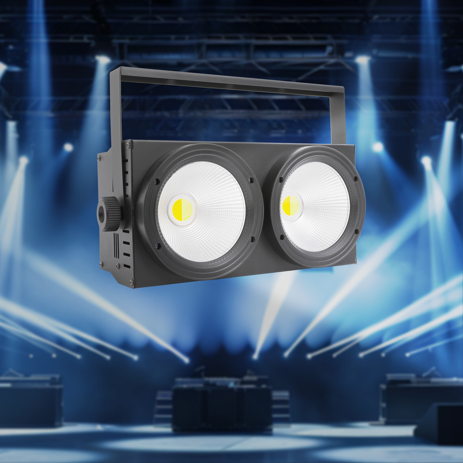 1PC 200W COB LED Par Light DMX Stage DJ Audience Blinder Light Warm +Cool White