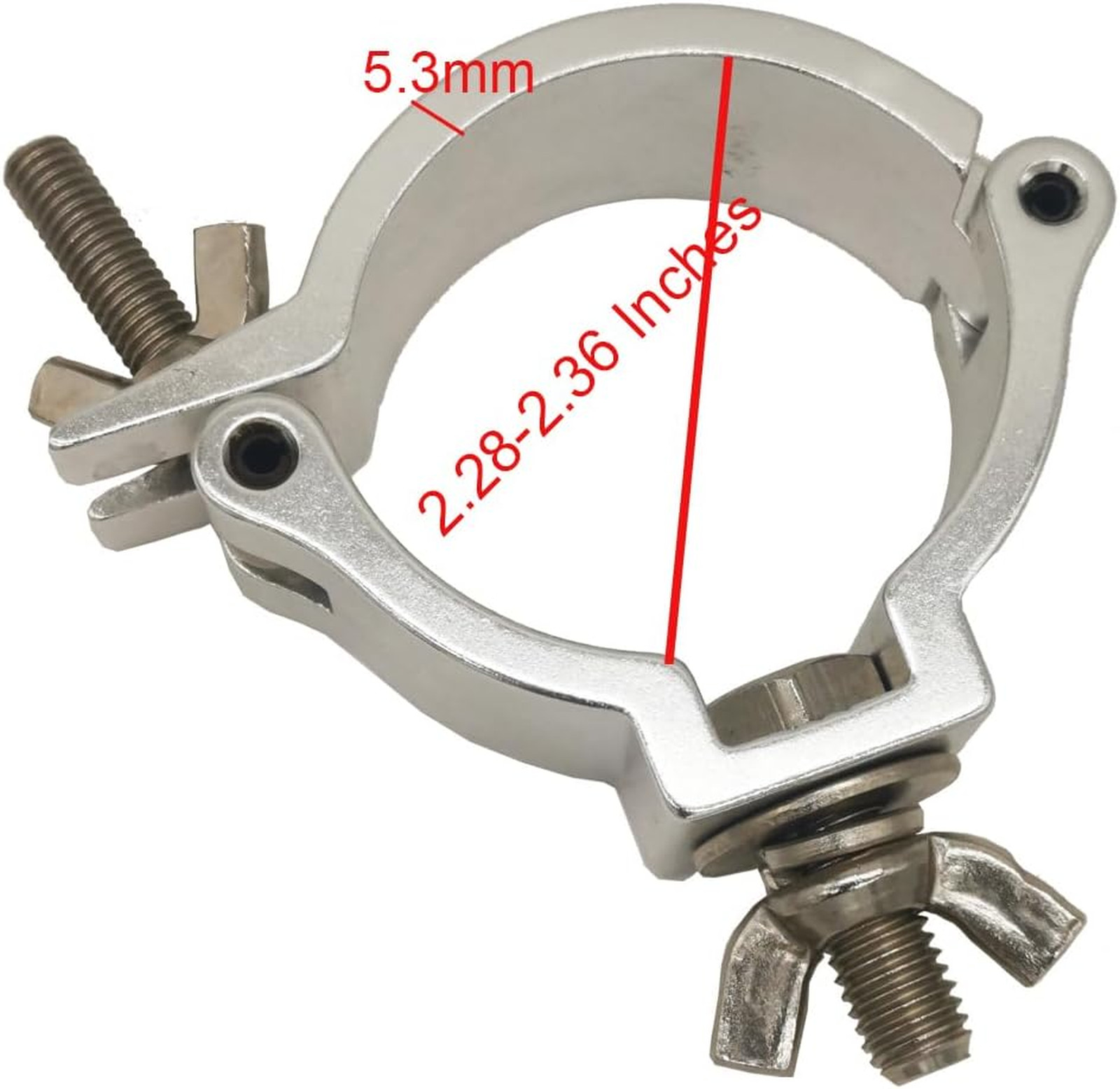Lighting Clamp Aluminum Alloy Heavy Duty 220lbs for Truss Pipe 58-60mm OD Stage