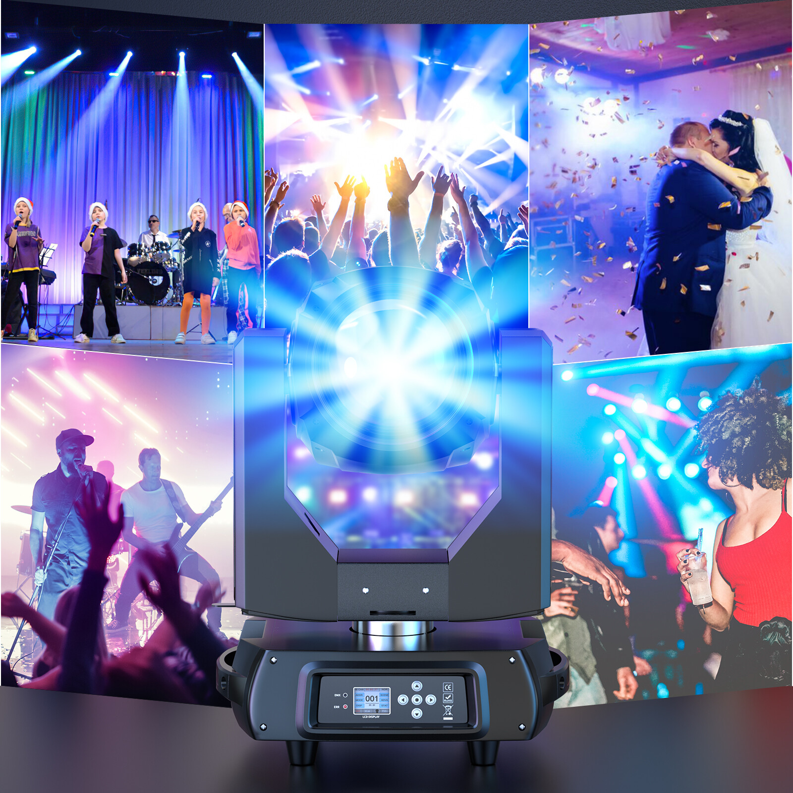 380W 20R Beam Moving Head Bar Light Rainbow Stage Effect Lighting DJ Disco Light