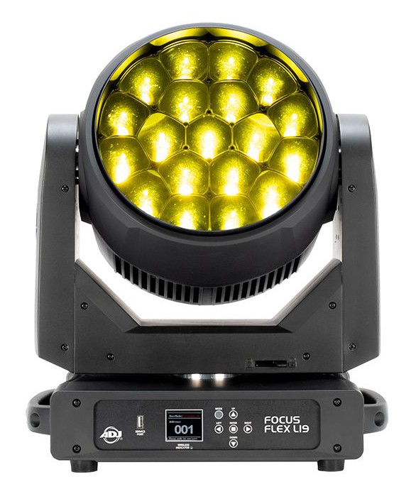 American DJ Focus Flex L19 RGBL DMX Pixel FX Moving Head Light+Facade w/TV Mount