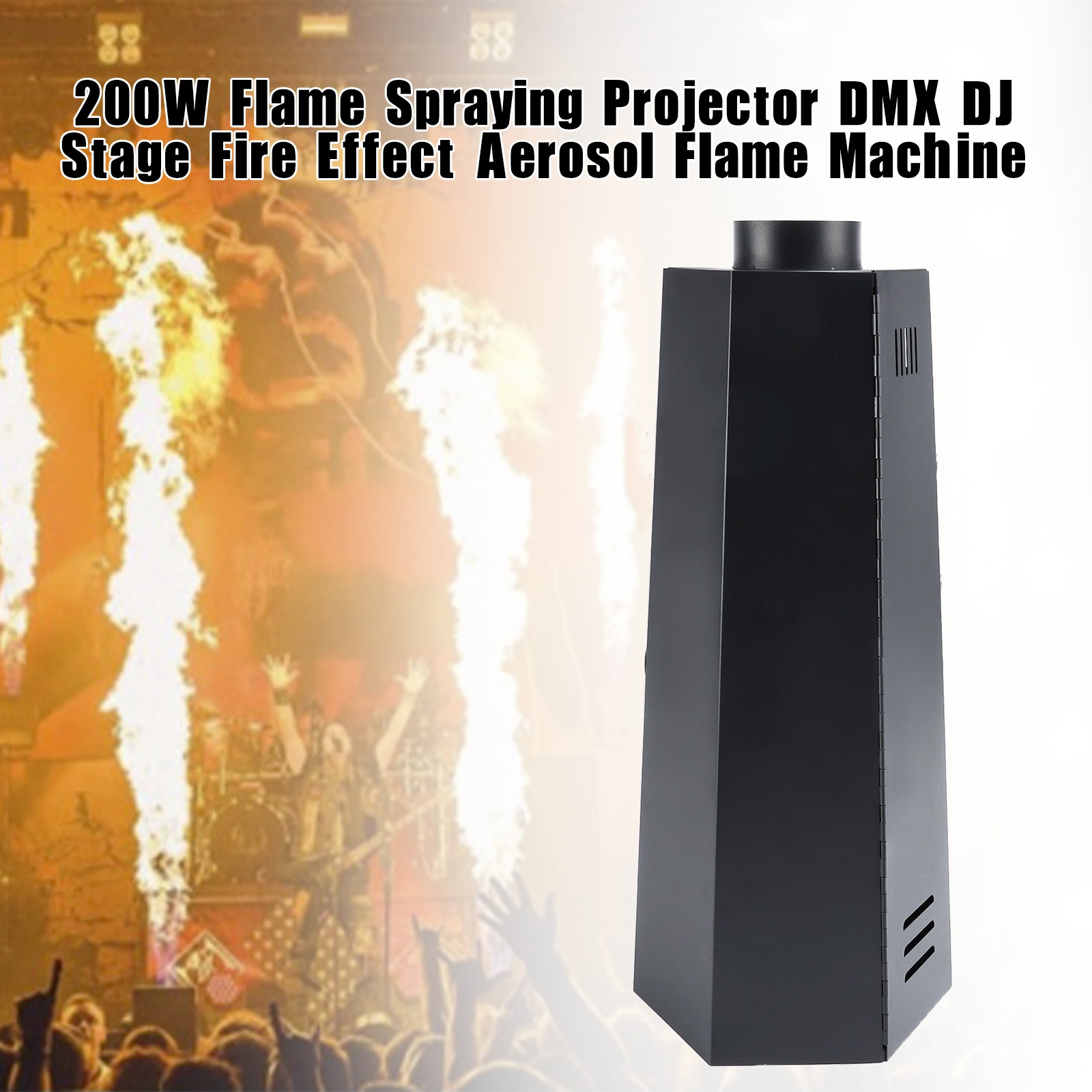 200W Flame Spraying Projector DMX DJ Stage Fire Effect Aerosol Flame Machine US
