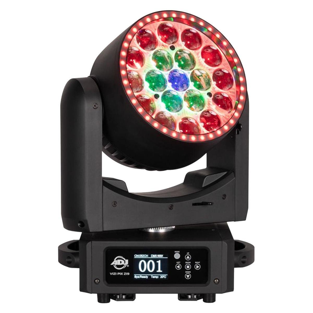 ADJ Vizi Pix Z19 19 x 30 Watt RGBL RGB Moving Head Wash Light Fixture