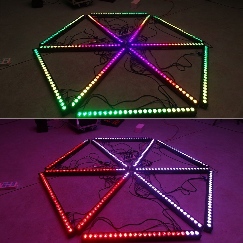 120W 24LED RGBWA Wall Wash Stage light Bar Color Mixing DMX DJ Party Disco Light