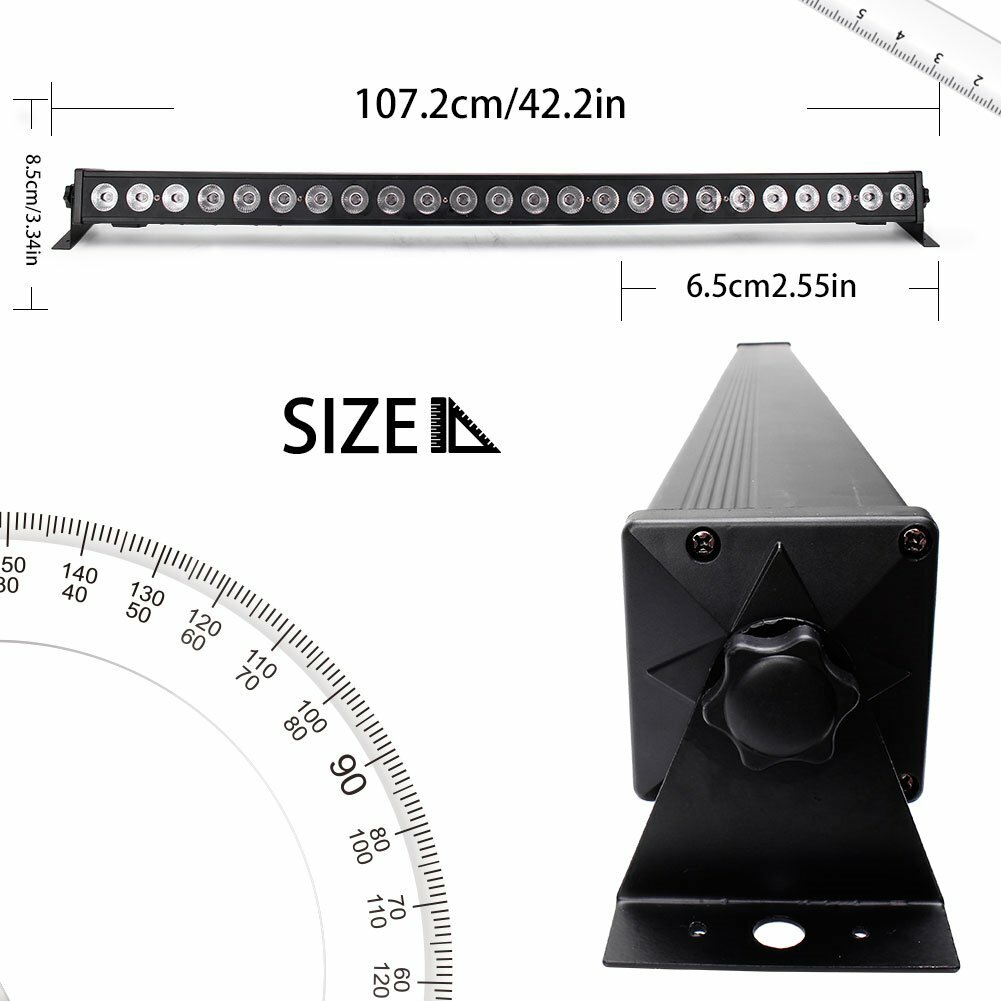 120W 24LED RGB Wall Washer Light DMX Sound Actived DJ Party Club Stage Lighting