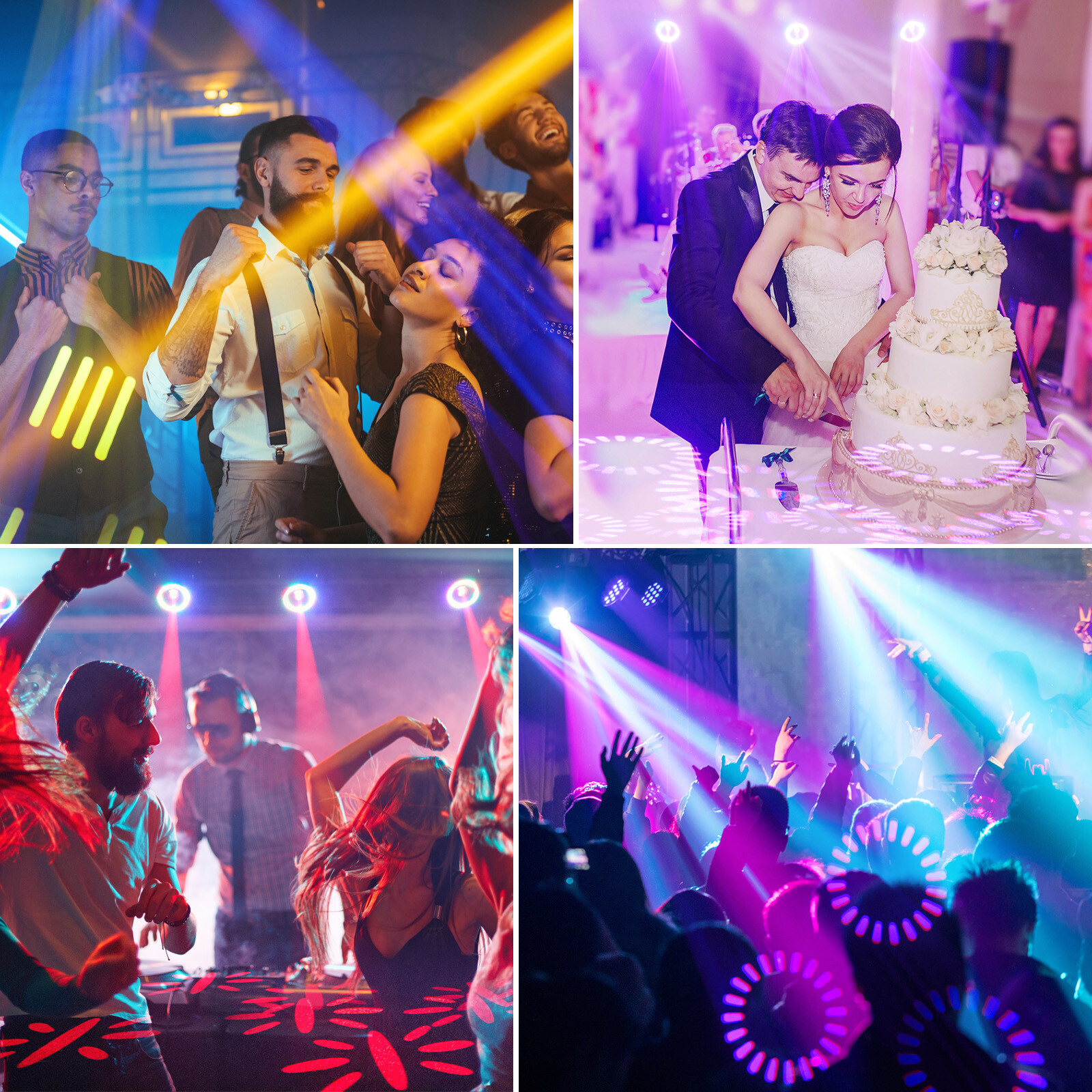 200W Moving Head Light LED Beam Spot Lighting RGBW DMX Zoom Club DJ Show Weeding