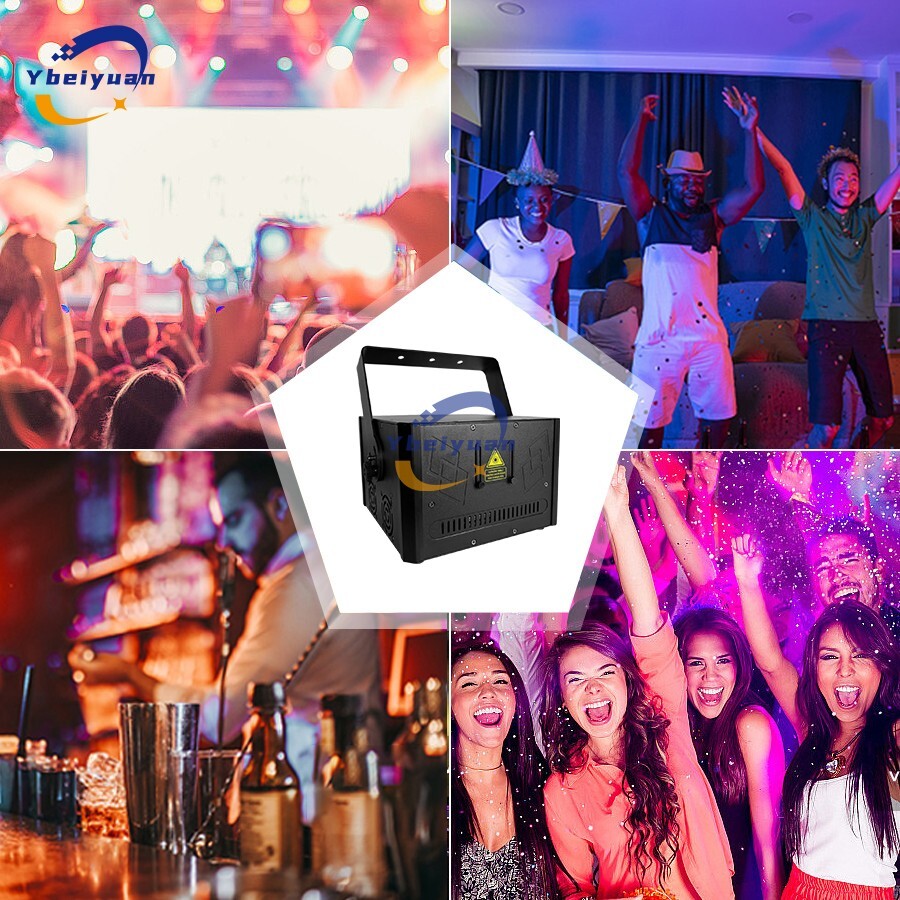 8W10W12W15W Animated ILDA 3D Laser Light Full Color DJ Disco Party Stage Light