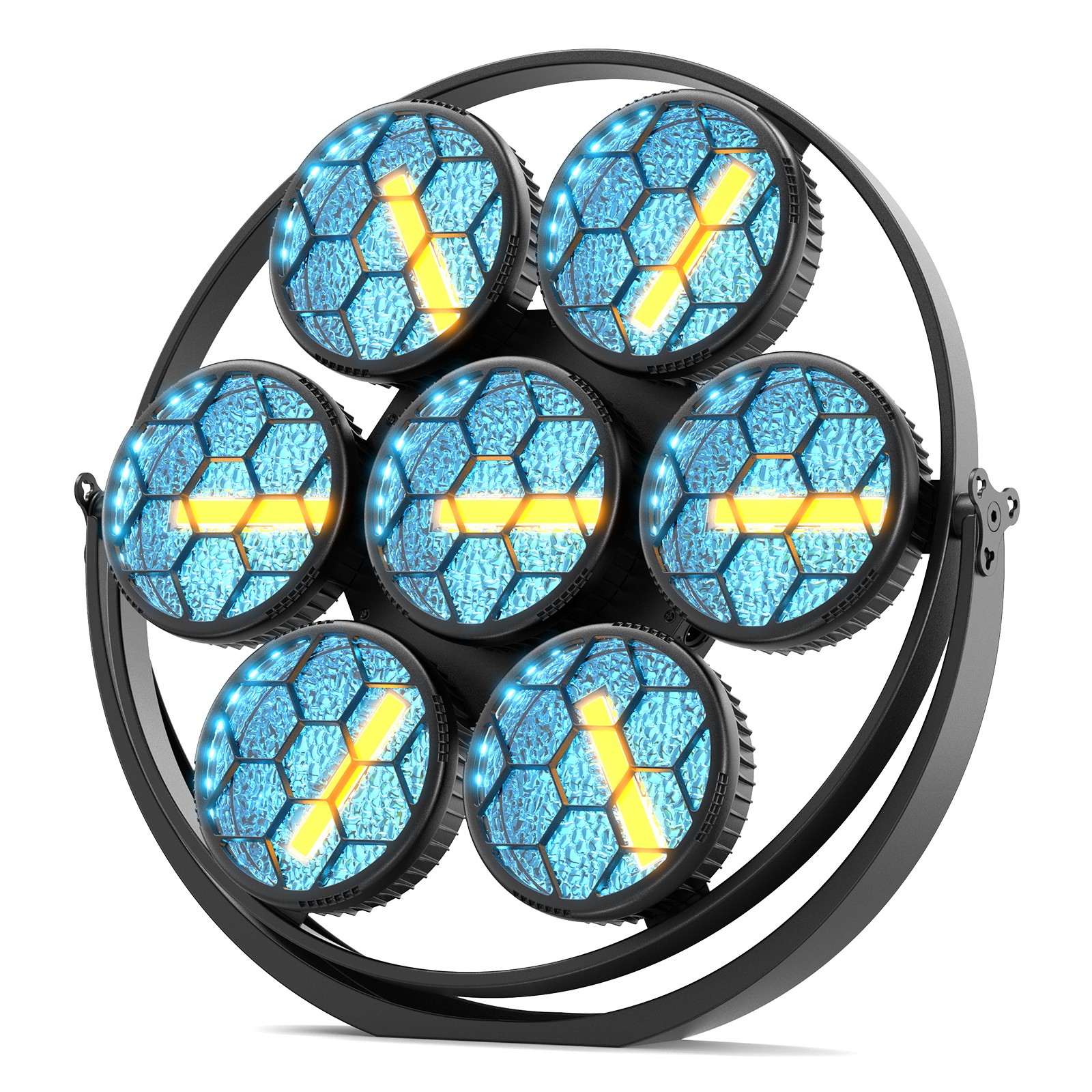 490W Limited Edition Vintage Light 7 COB +189 LEDs 37CH DMX512 Sound Active USA