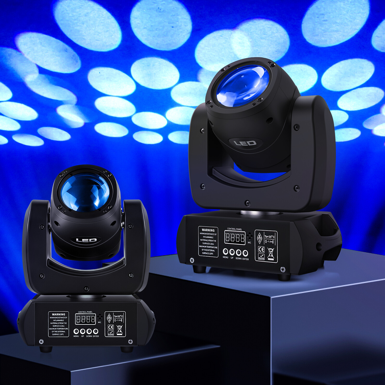 8PCS 120W LED GOBO Moving Head Light RGBW Beam Stage Spot Lighting DJ Disco DMX