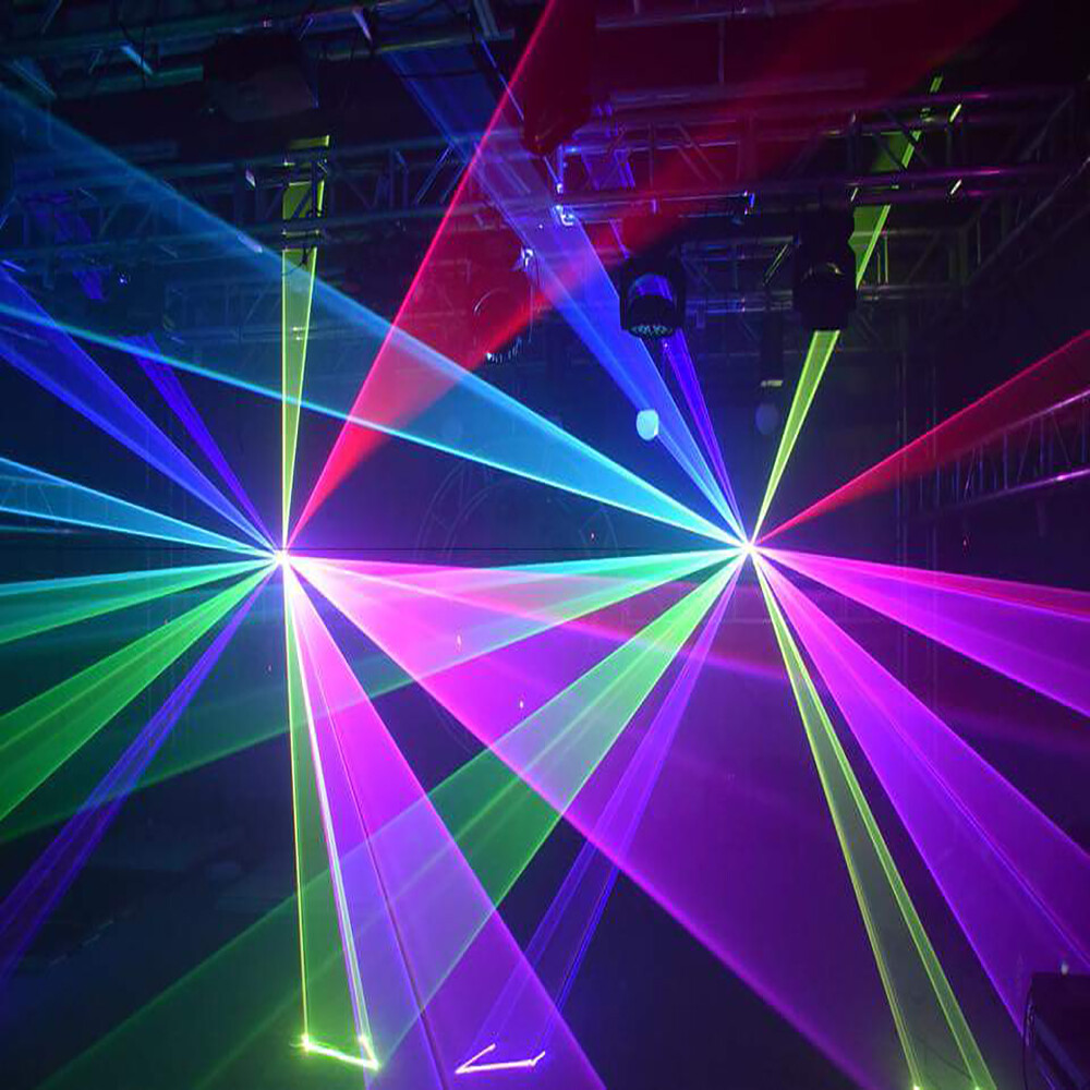 DMX Waterproof 4W RGB laser lighting fullcolor stage lighting beam ranibow IP65