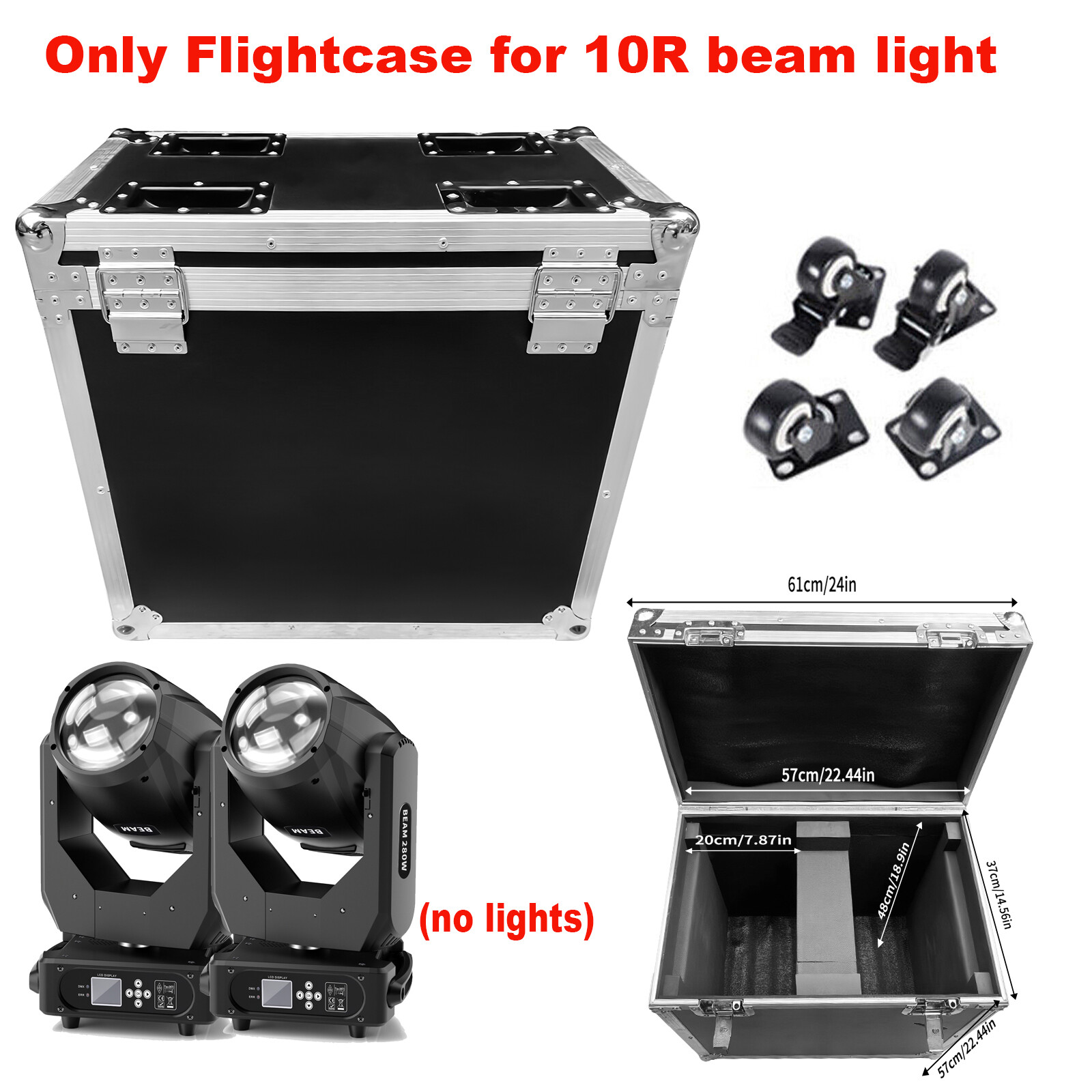 10PCS 10R 400W 17 Gobo LED Beam Spot Moving Head Stage Lighting Prism DMX & Case